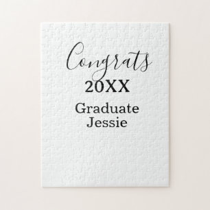 Simple graduation congratulations minimal add clas jigsaw puzzle