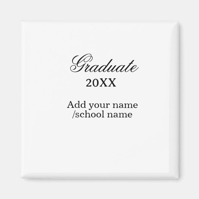 Simple graduation congratulations minimal add clas magnet (Front)