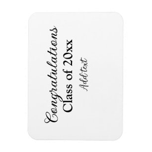 Simple graduation congratulations minimal add clas magnet