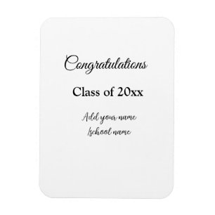 Simple graduation congratulations minimal add clas magnet