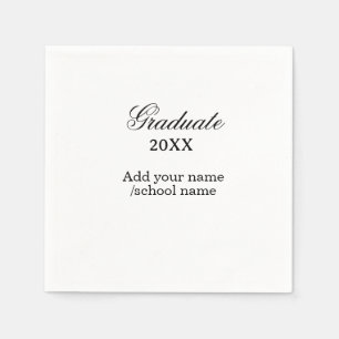 Simple graduation congratulations minimal add clas napkin