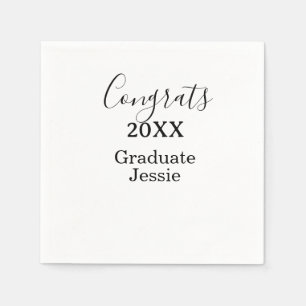 Simple graduation congratulations minimal add clas napkin