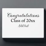 Simple graduation congratulations minimal add clas plaque<br><div class="desc">Design</div>