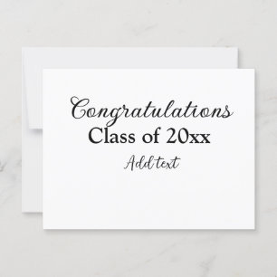 Simple graduation congratulations minimal add clas postcard