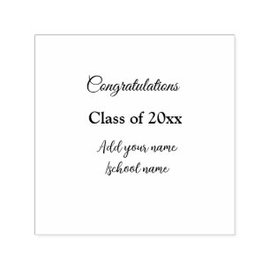 Simple graduation congratulations minimal add clas self-inking stamp