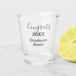 Simple graduation congratulations minimal add clas shot glass