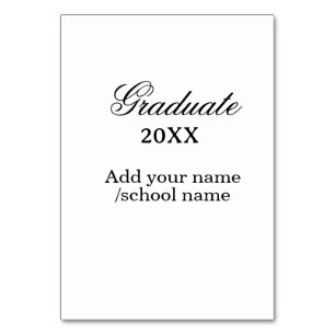 Simple graduation congratulations minimal add clas table number