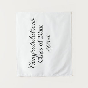 Simple graduation congratulations minimal add clas tapestry