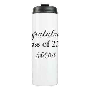 Simple graduation congratulations minimal add clas thermal tumbler