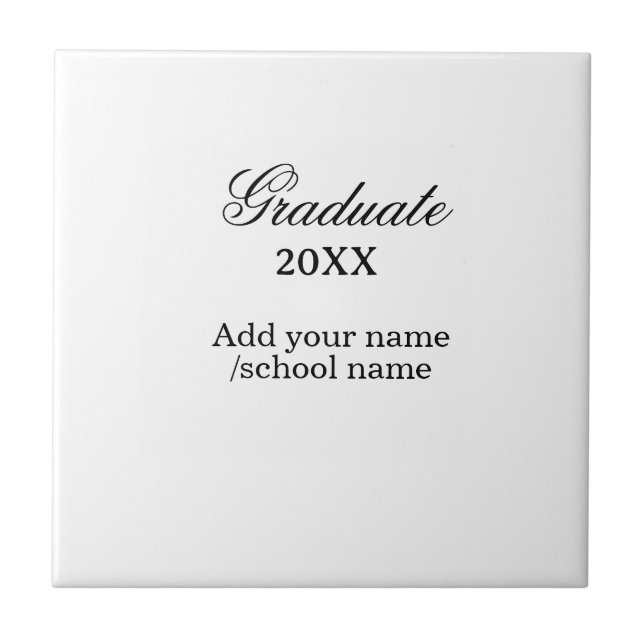 Simple graduation congratulations minimal add clas tile (Front)