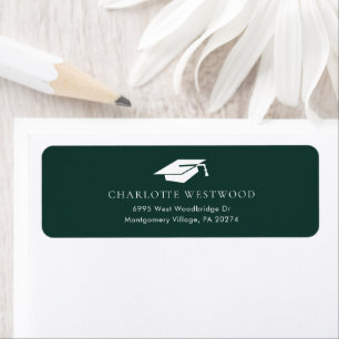 Simple Graduation Green Return Address