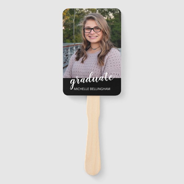 Simple Graduation Hand Fan Party Favour Modern Gra (Front)