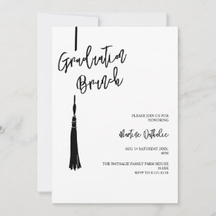 simple graduation party brunch invitations