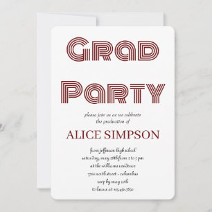 Simple  Graduation Party Invitations