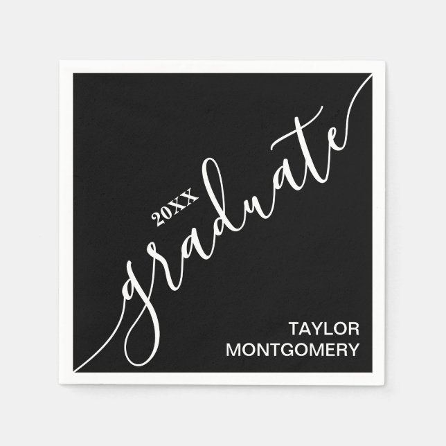 Simple Graduation Party Napkin (Front)