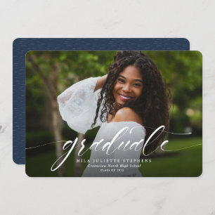 Simple graduation photo announcement