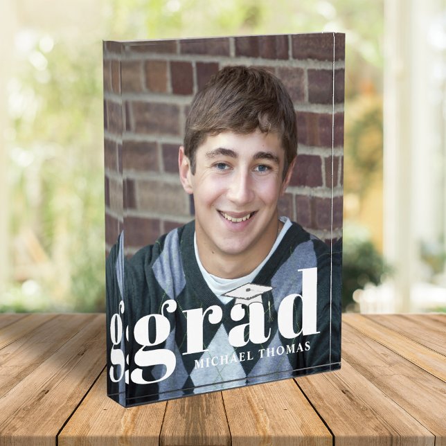 Simple Graduation Typography Acrylic Photo Block (Creator Uploaded)