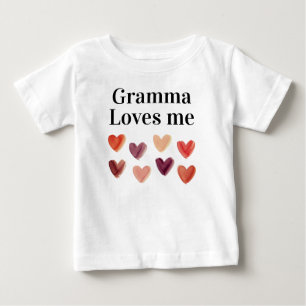 Simple gramma loves me baby shirt