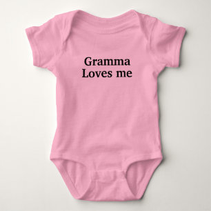 Simple gramma loves me baby undies bodysuit