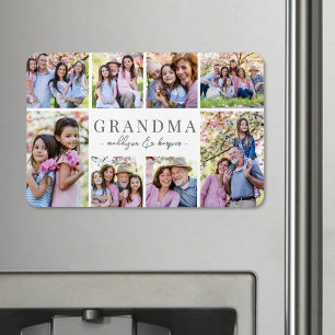 Simple Grandma Photo Collage Magnet