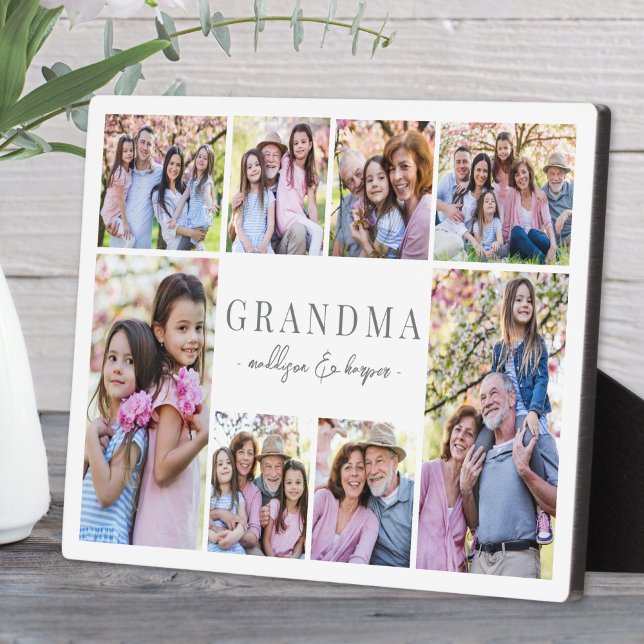 Simple Grandma Photo Collage Plaque (Simple Grandma Photo Collage plaque)