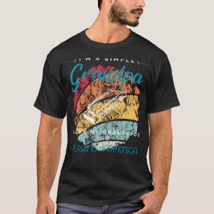 Simple Grandpas Harmonica Tune - Whimsical Tee for