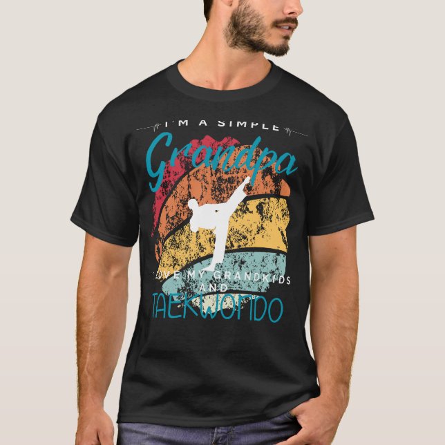 Simple Grandpas Taekwondo Fun - Playful Tee for Gr (Front)