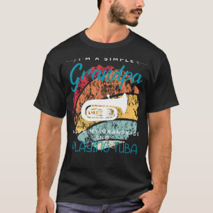 Simple Grandpas Tuba Serenade - Playful Tee for Gr