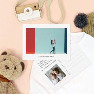 Simple Graphic Photo Birth Announcement