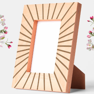 Simple Graphic Sun Ray Pattern Etched Frames