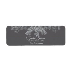 Simple Gray Line Art Eucalyptus Wedding  Return