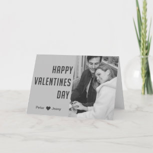 Simple Grayscale Valentines Day Card