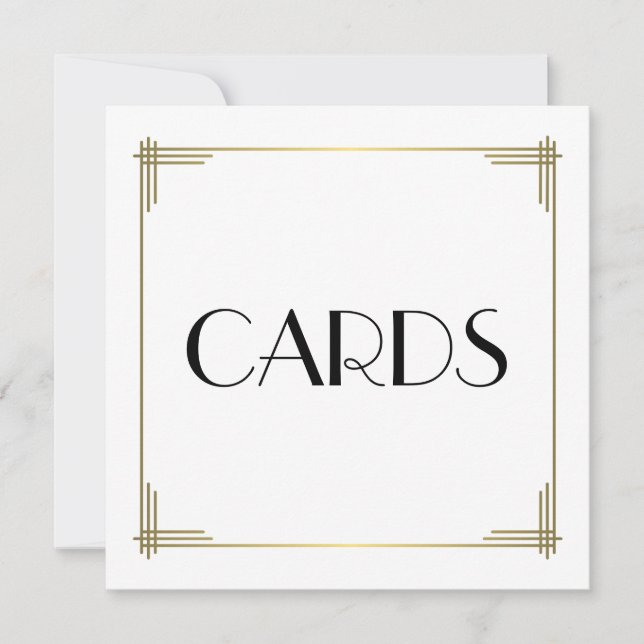 Simple Great Gatsby White Card Box Cards (Front)