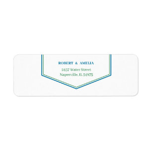 Simple Green And Blue Custom Return Address