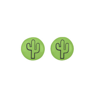 Simple Green Cactus/Cacti Summertime Stud Earrings