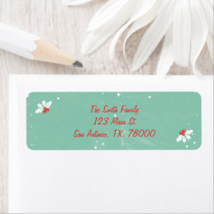 Simple Green Christmas Return Address