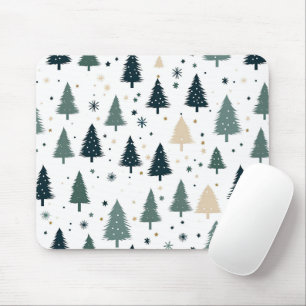 Simple Green Christmas Tree Mouse Mat