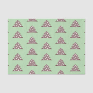 Simple Green Christmas tree Patten Holiday Tissue Paper