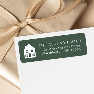 Simple green holiday return address