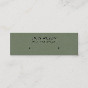 SIMPLE GREEN KRAFT CHIC STUD EARRING DISPLAY LOGO MINI BUSINESS CARD