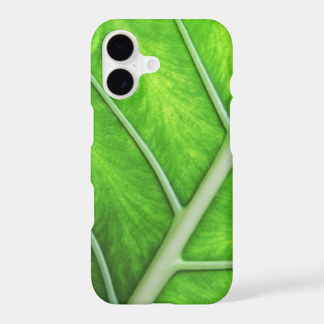 Simple Green Leaf Nature Close Up Photo Phone Case (Back)