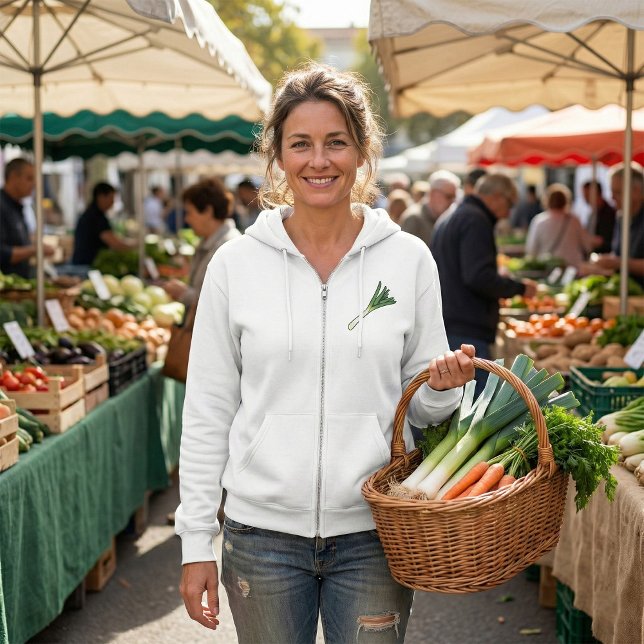 Simple Green Leek Vegetable Hoodie (Creator Uploaded)