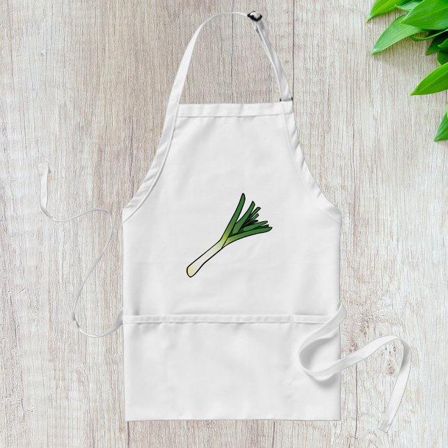 Simple Green Leek Vegetable Standard Apron (Creator Uploaded)