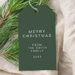 Simple Green Minimalist Christmas Gift Tags<br><div class="desc">Simple Minimalist Christmas Gift Tags</div>