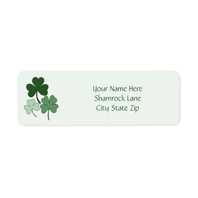 Simple Green Minimalist Shamrock Clover  (Front)