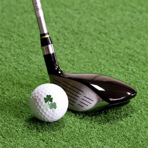 Simple Green Minimalist Shamrock Clover  Golf Balls