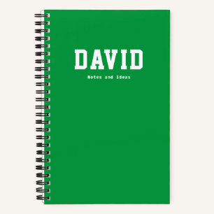 Simple Green Notes and Ideas Wide Ruled Notebook