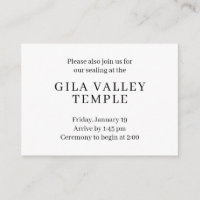 Simple Green Pinstripes Temple Sealing Invitation