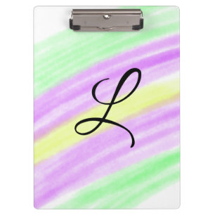 Simple green purple watercolor add your monogram n clipboard