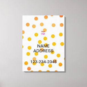 Simple green sparkle glitter add your logo number  canvas print